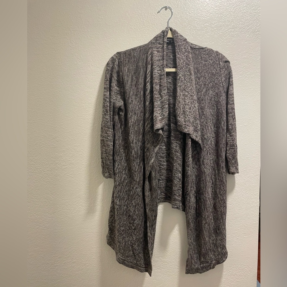 Cable & Gauge Charcoal Women's Draped Cardigan